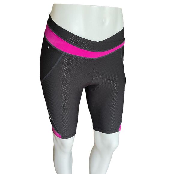 Louis Garneau Padded Black / Fuchsia Cycling Shorts XS S 0 2 4 WOMENS NWT NEW - Picture 6 of 10